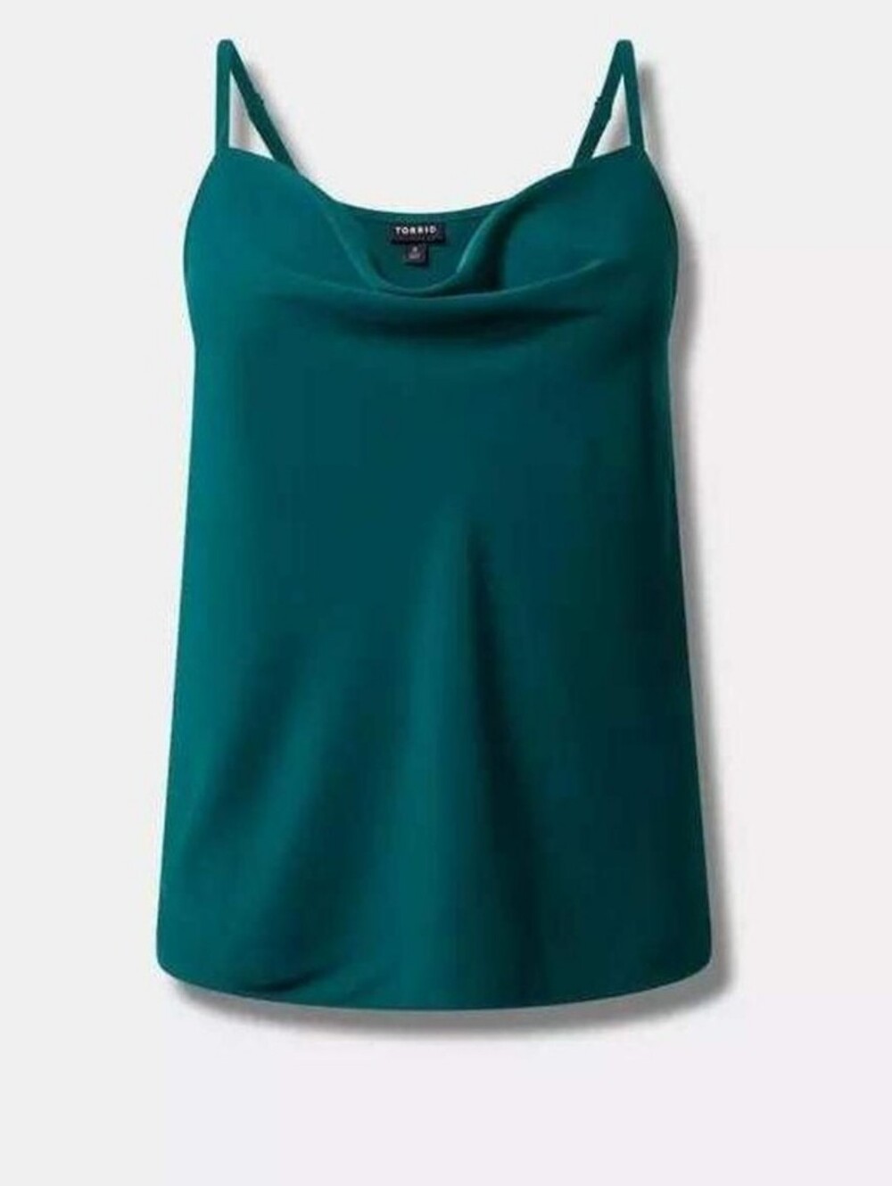 torrid Emerald Green Cowl Neck Satin-Like Camisole